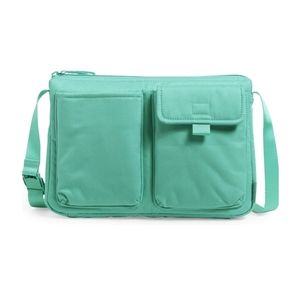 Vera Bradley Cotton Utility Small Crossbody Purse in Turquoise Sky